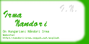 irma nandori business card